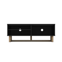 AVS 1200mm Raze Modular TV Stand in Gloss Black With Oak Legs (RZ1200BO)