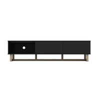 AVS 1800mm Raze Modular TV Stand in Gloss Black With Oak Legs (RZ1800BO)