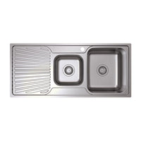 Tisira 108cm 1.5 Bowl Stainless Steel Kitchen Sink With Left Hand Drainer (TSLE1081L)