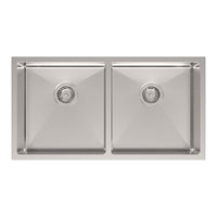 Tisira 80cm Double Bowl Stainless Steel Kitchen/Laundry Sink (TSSR807)