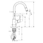 Hansgrohe Focus Variarc M41 320 Single Lever Kitchen Mixer Tap (14881003)