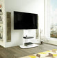 Mahara Glass TV Stand with TV Mount & Curved Shelf - TV Floor Stand for 32–65"