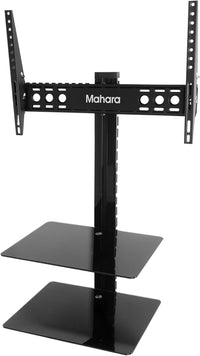 Mahara All in One Tilt & Turn TV Wall Bracket with AV Shelving