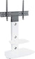 Mahara Glass TV Stand with TV Mount & Curved Shelf - TV Floor Stand for 32–65"