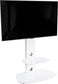 Mahara Glass TV Stand with TV Mount & Curved Shelf - TV Floor Stand for 32–65"