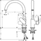 Hansgrohe Vernis Blend Single Lever Kitchen Mixer Tap in Matt Black (71870673)