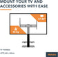 Mahara All in One Tilt & Turn TV Wall Bracket with AV Shelving