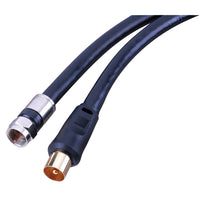 Bluejet TV Antenna to F-Type RG6 Quad Coax Cable - 3 Ft Length (BJVP1014)