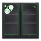 Husky 173L Eco Double Door Back Bar Drinks Chiller in Black (C2HECO840BKAU)