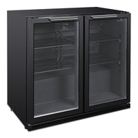 Husky 203L Double Door Homebar Drinks Chiller in Black (C2HHMBBKAU)
