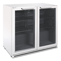Husky 203L Double Door Homebar Drinks Chiller in White (C2HHMBWHAU)