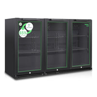 Husky 280L Eco Triple Door Back Bar Drinks Chiller in Black (C3HECO840BKAU)