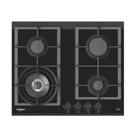Whirlpool 60cm 4-Burner Black Glass Gas Cooktop (GGW610NBAUS)