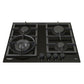 Whirlpool 60cm 4-Burner Black Glass Gas Cooktop (GGW610NBAUS)