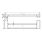 Hansgrohe AddStoris Double Bath Towel Rail in Matt White (41743700)