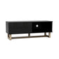 AVS 1200mm Raze Modular TV Stand in Gloss Black With Oak Legs (RZ1200BO)