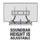 Sanus Universal Integrated Adjustable Soundbar TV Mount (SA405-B2)
