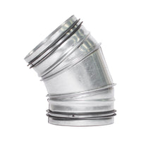 Sirius 45-Degree Galvanised Steel Range Hood Elbow Duct Connector