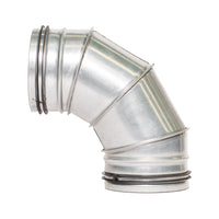 Sirius 90-Degree Galvanised Steel Range Hood Elbow Duct Connector
