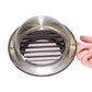 Sirius Stainless Steel External Fixed Louvre Range Hood Wall Vent With Dome Rain Guard