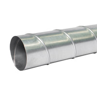 Sirius Galvanised Steel Rigid Range Hood Solid Pipe Duct Piece - 1.2m Length