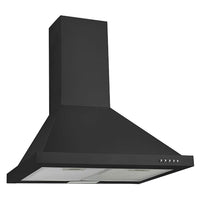Tisira 60cm Canopy Range Hood With On-Board Motor in Black (TCH60B-L)