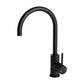 Tisira Matte Black Rounded Gooseneck Kitchen Mixer Tap (TMFGBK)