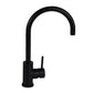Tisira Matte Black Rounded Gooseneck Kitchen Mixer Tap (TMFGBK)