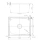Tisira 60cm Single Bowl Laundry Tub Sink in Stainless Steel (TLLE50)