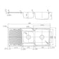 Tisira 108cm 1.5 Bowl Stainless Steel Kitchen Sink With Left Hand Drainer (TSLE1081L)