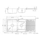 Tisira 108cm 1.5 Bowl Stainless Steel Kitchen Sink With Right Hand Drainer (TSLE1081R)