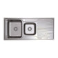 Tisira 108cm 1.5 Bowl Stainless Steel Kitchen Sink With Right Hand Drainer (TSLE1081R)
