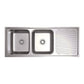 Tisira 118cm 2 Bowl Stainless Steel Kitchen Sink With Right Hand Drainer (TSLE1180R)