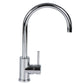 Tisira Chrome Coated Round Gooseneck Kitchen Mixer Tap (TMFGCH)