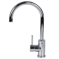 Tisira Chrome Coated Round Gooseneck Kitchen Mixer Tap (TMFGCH)