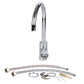 Tisira Chrome Coated Round Gooseneck Kitchen Mixer Tap (TMFGCH)