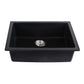 Tisira 61cm Single Bowl Black Granite Kitchen/Laundry Sink (TSG610BK)