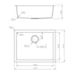 Tisira 61cm Single Bowl Black Granite Kitchen/Laundry Sink (TSG610BK)