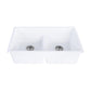 Tisira 79cm Double Bowl White Granite Kitchen/Laundry Sink (TSG790WH)