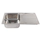 Tisira 80cm Single Bowl Stainless Steel Kitchen Sink With Right Hand Drainer (TSLE800R)