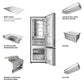 Whirlpool 313L Bottom Mount Fridge/Freezer in Dark Stainless Steel (WB3560EUBL)