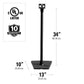 Sanus Speaker Stand For Sonos One, SL, Play:1 & Play:3 in Black (WSS21-B2)